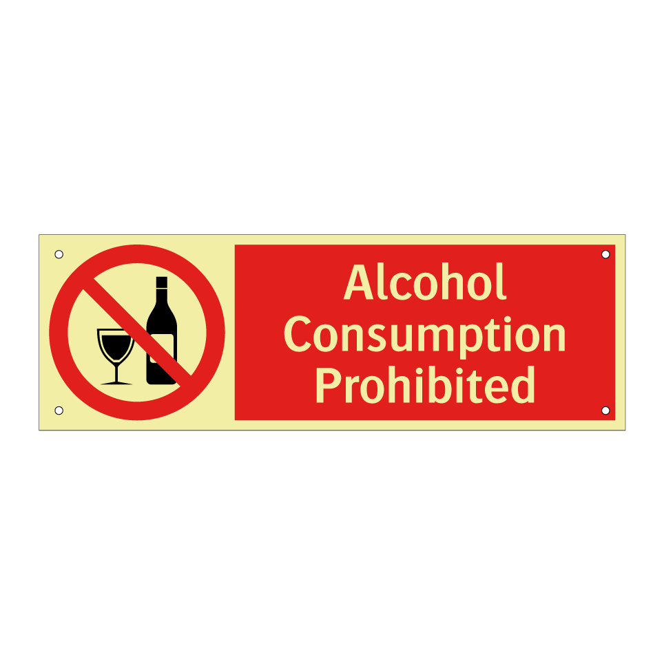 Alcohol Consumption Prohibited