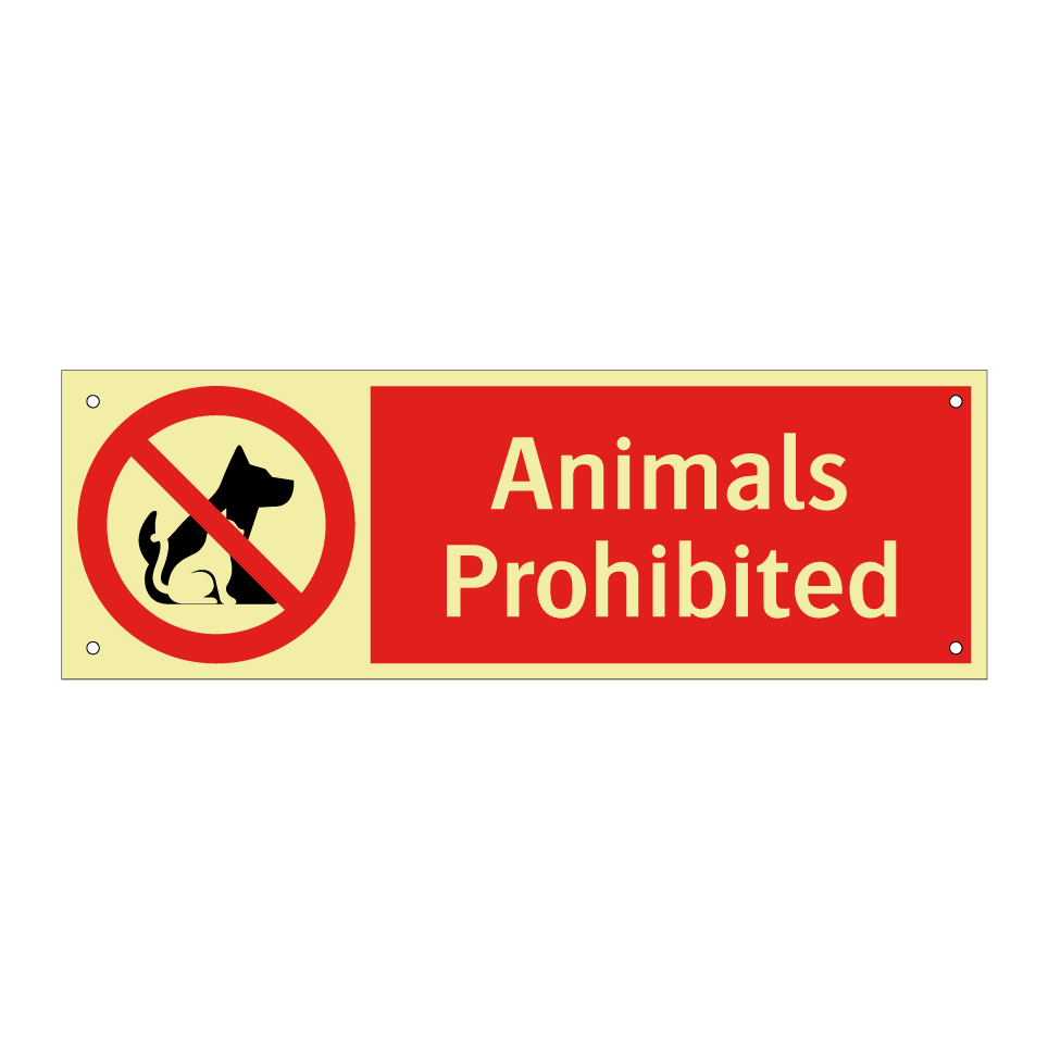 Animals Prohibited
