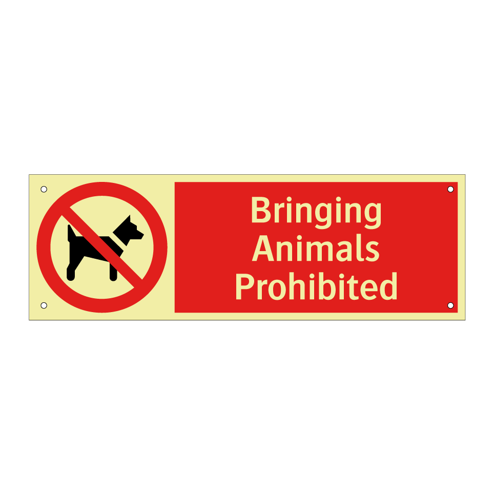 Bringing Animals Prohibited