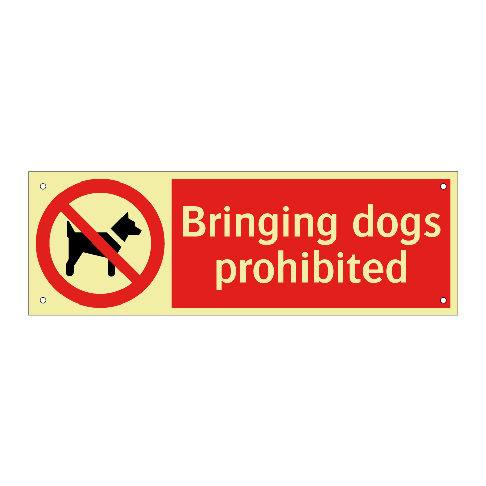 Bringing dogs prohibited