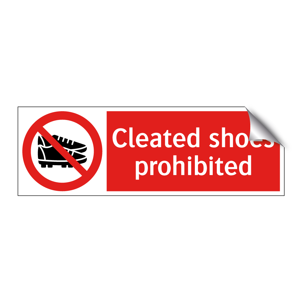 Cleated shoes prohibited