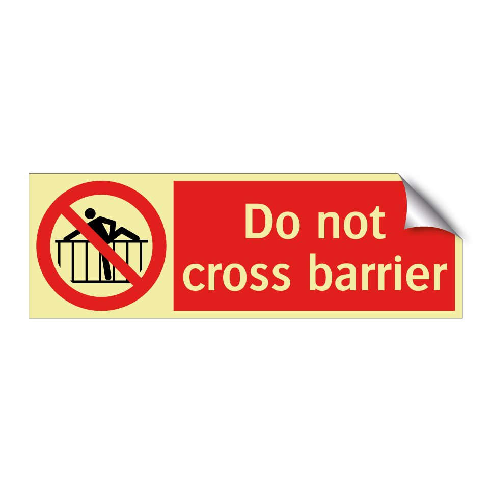 Do not cross barrier