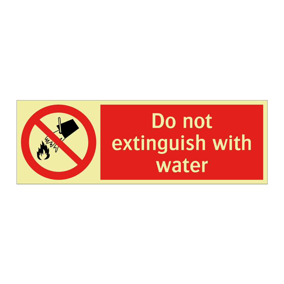 Do not extinguish with water