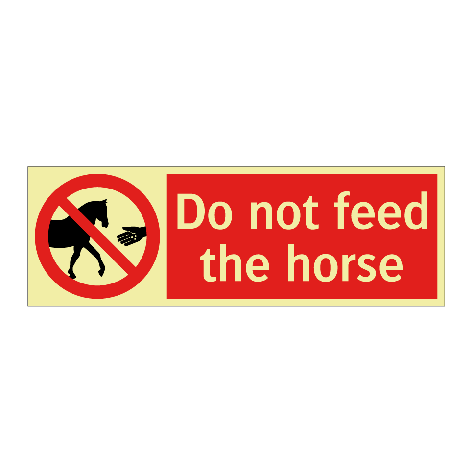 Do not feed the horse