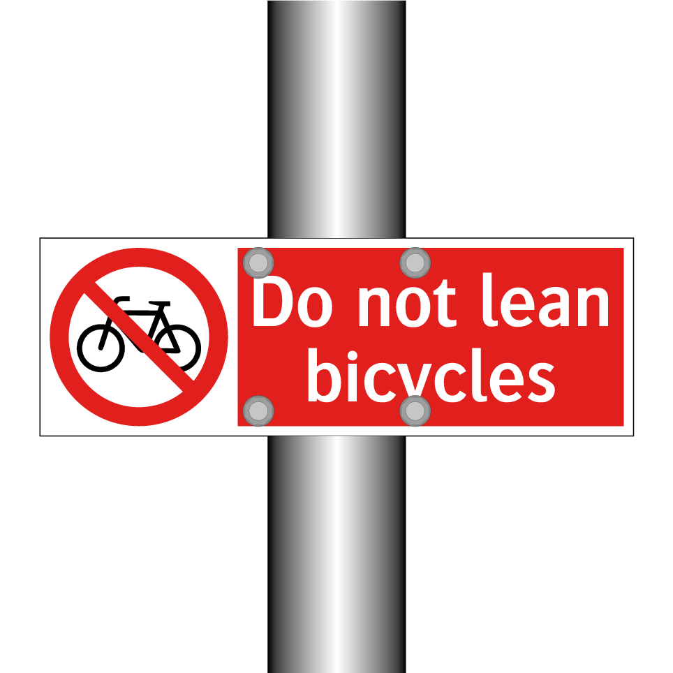 Do not lean bicycles