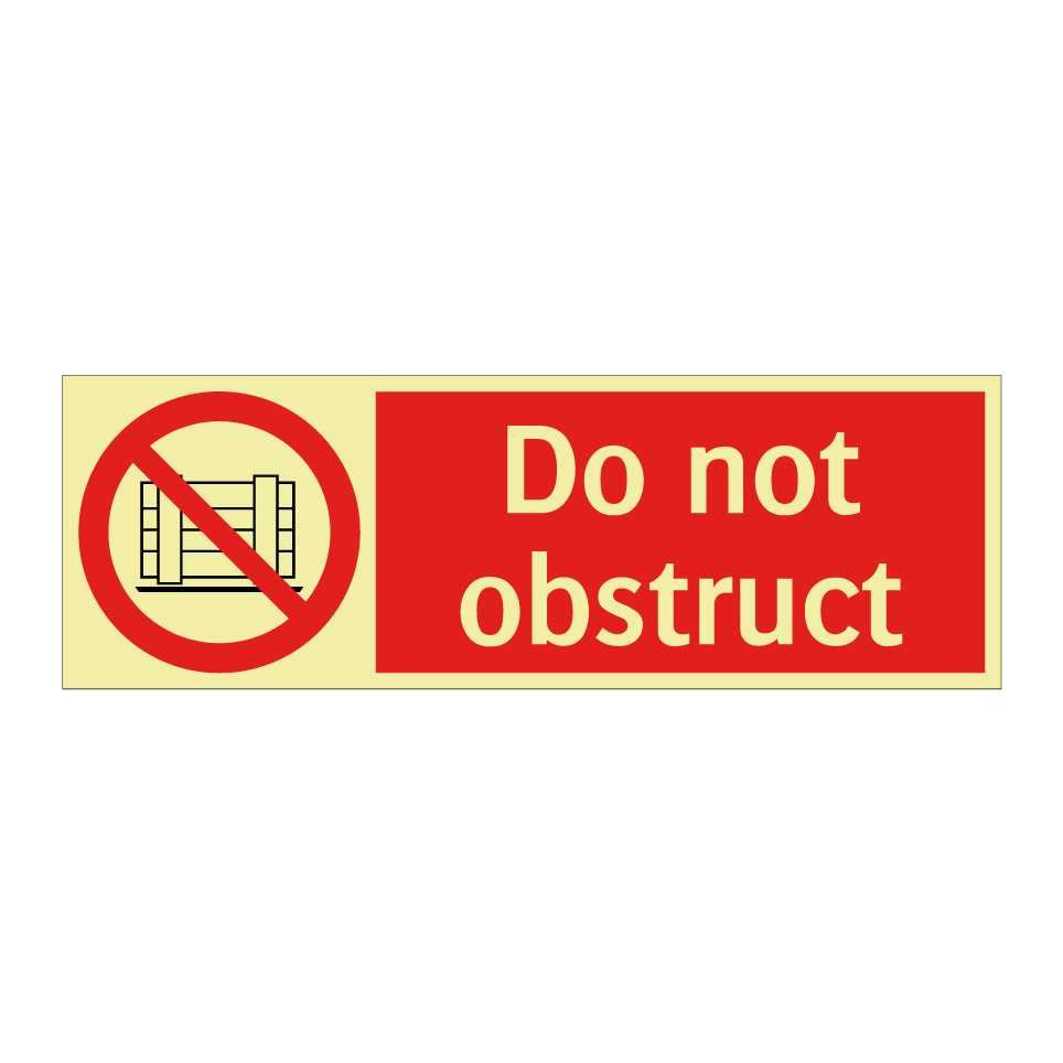 Do not obstruct