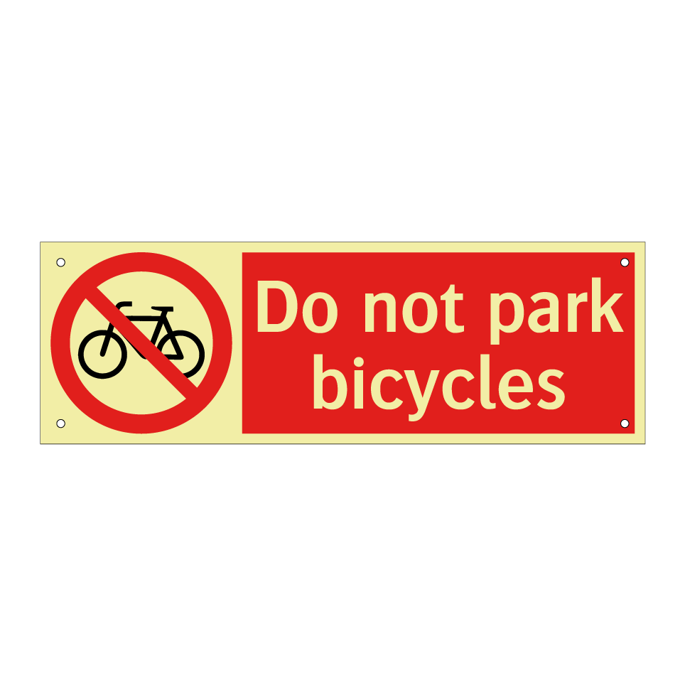 Do not park bicycles