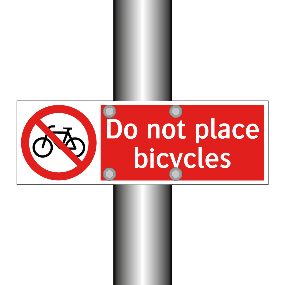 Do not place bicycles