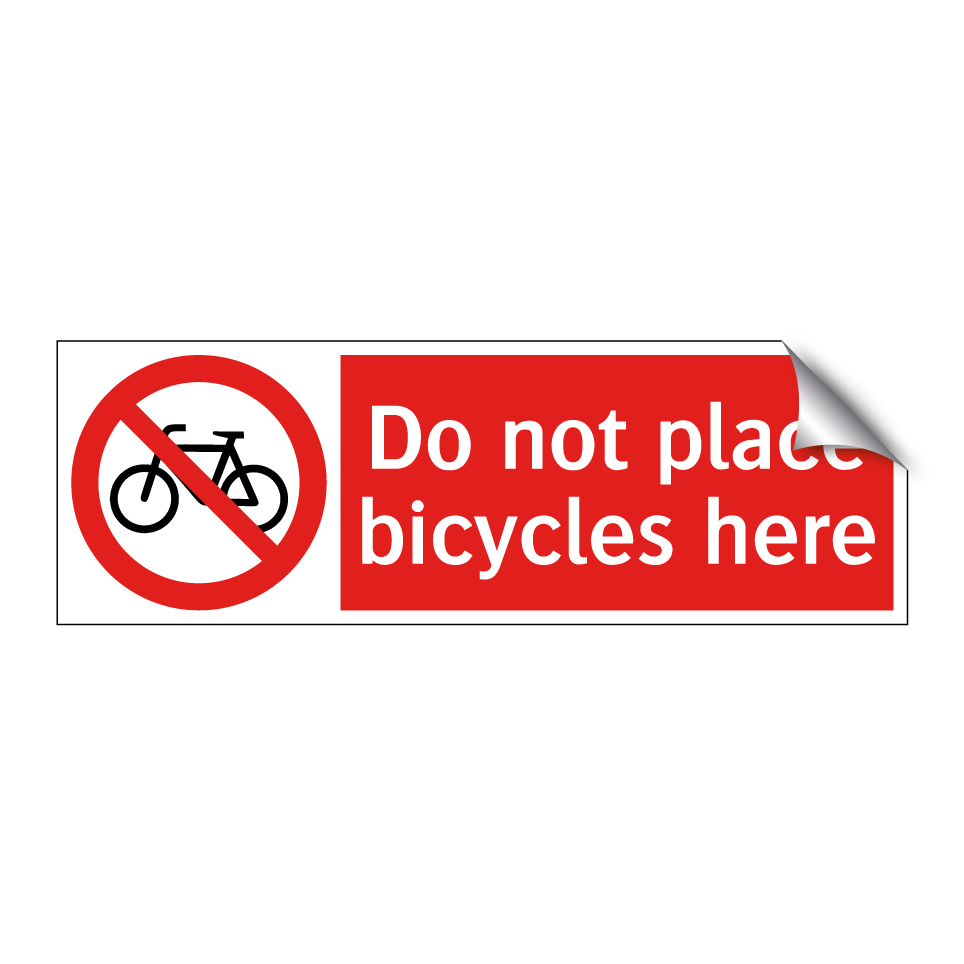 Do not place bicycles here