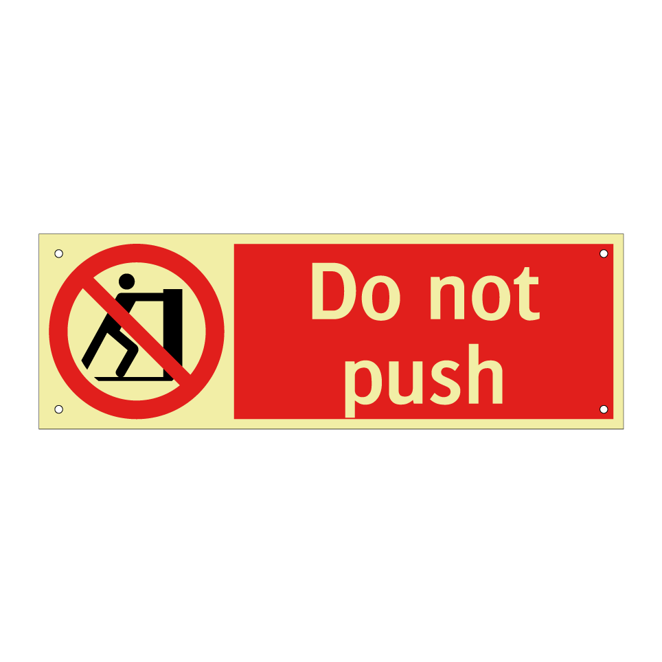 Do not push
