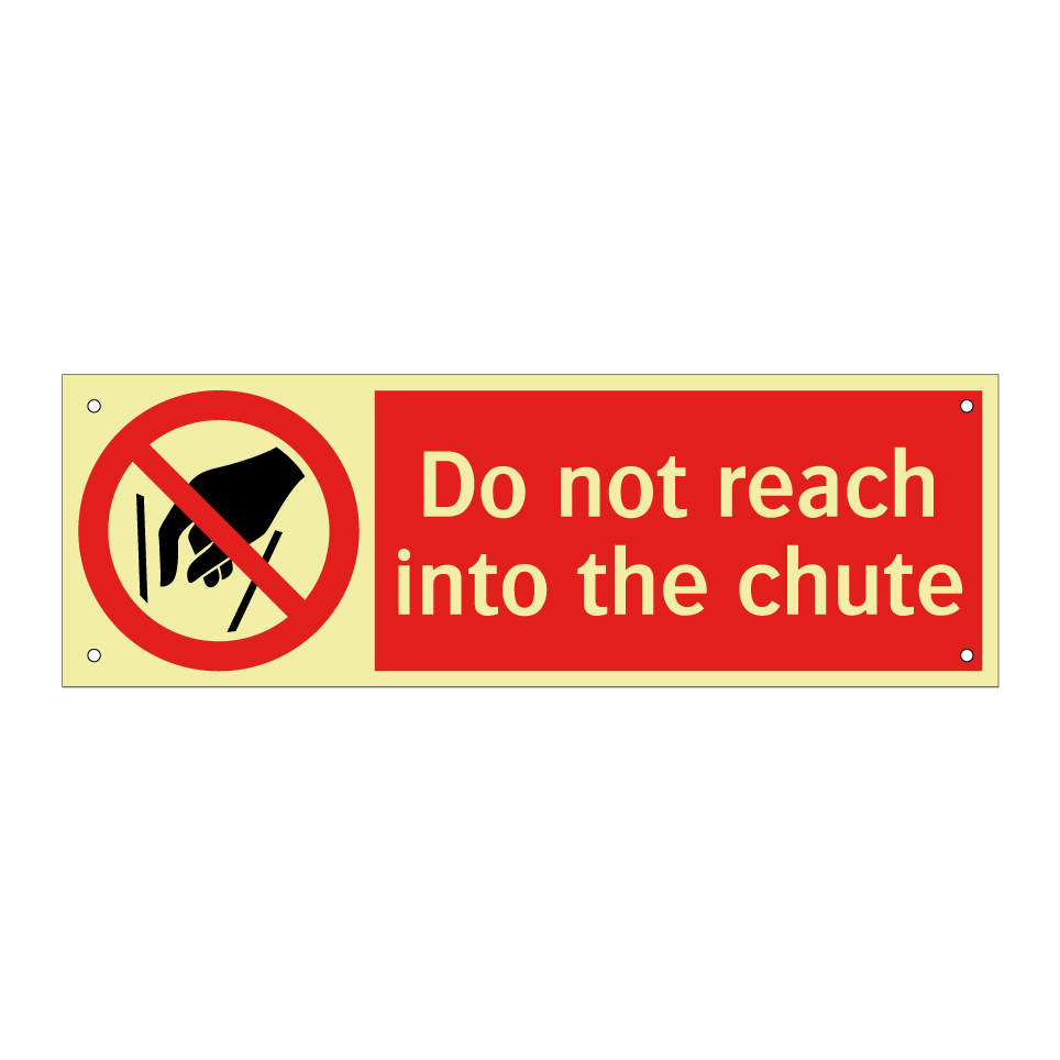 Do not reach into the chute