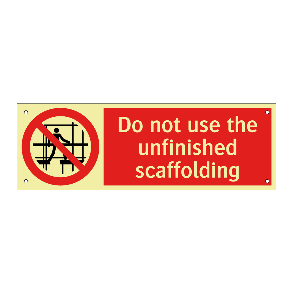 Do not use the unfinished scaffolding