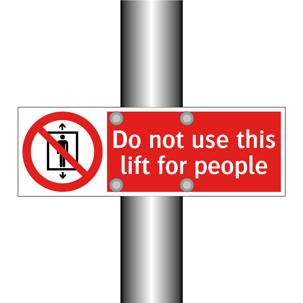 Do not use this lift for people