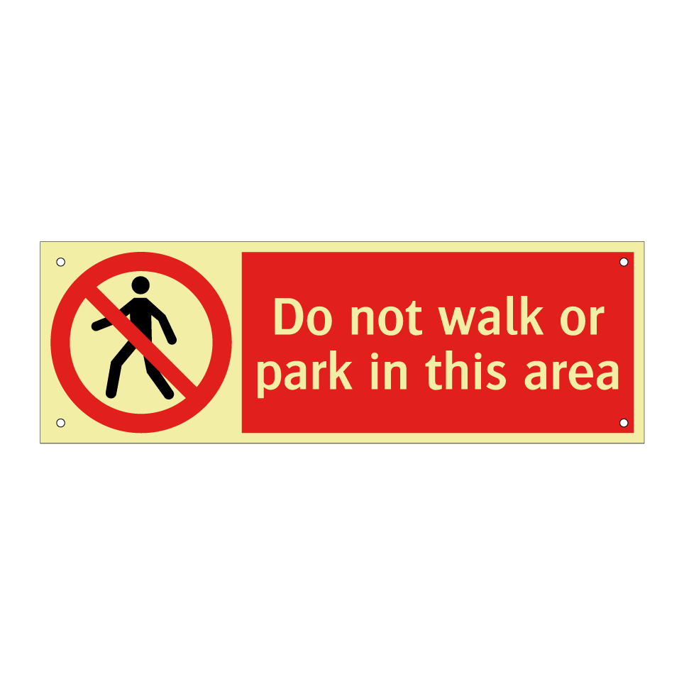 Do not walk or park in this area