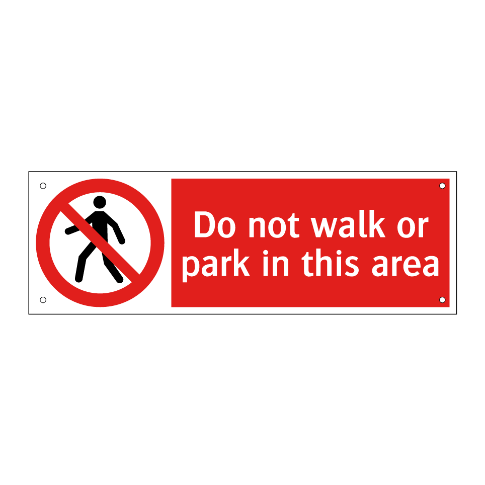 Do not walk or park in this area