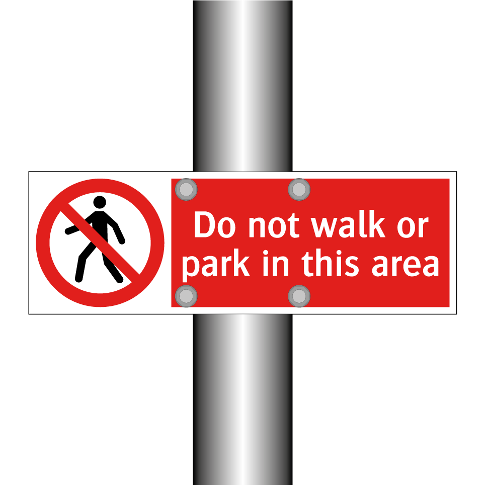 Do not walk or park in this area