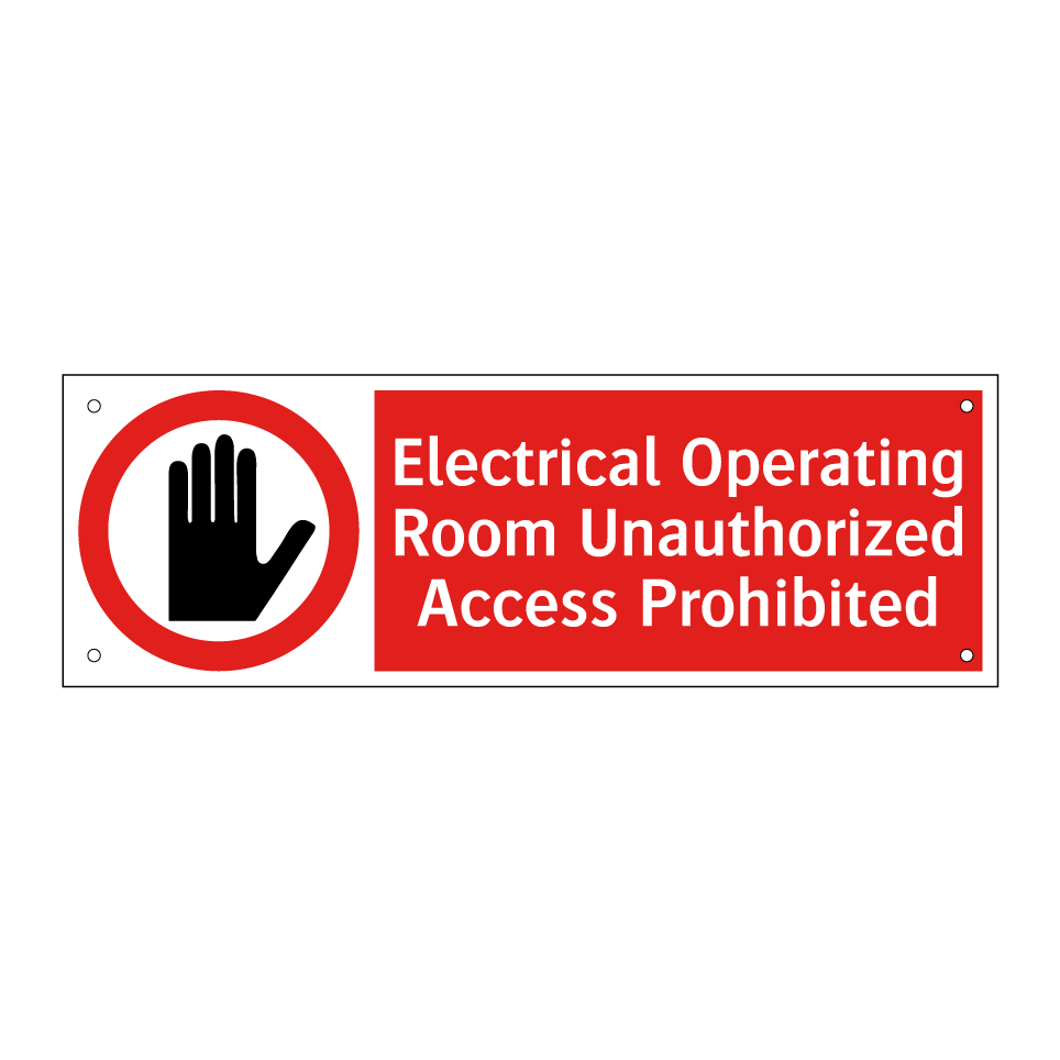 Electrical Operating Room Unauthorized Access Prohibited