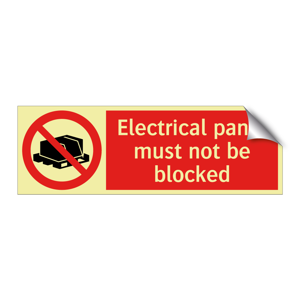 Electrical panel must not be blocked