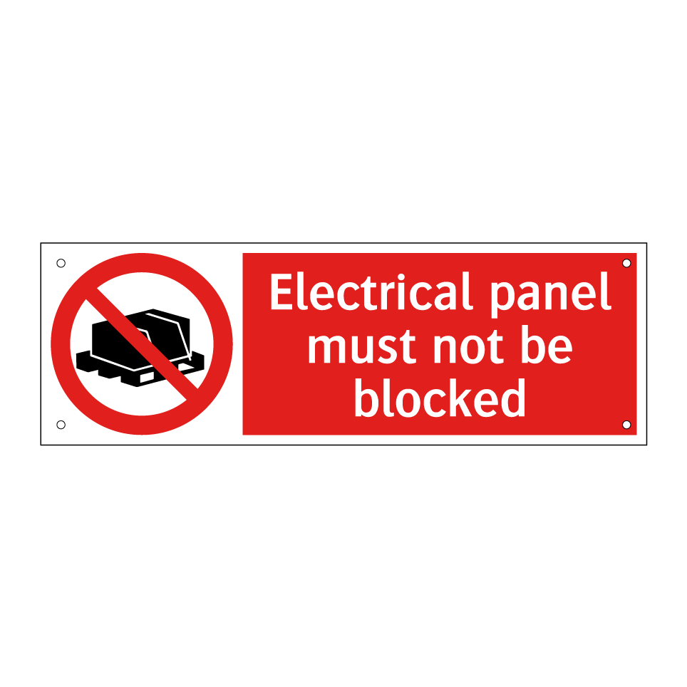 Electrical panel must not be blocked