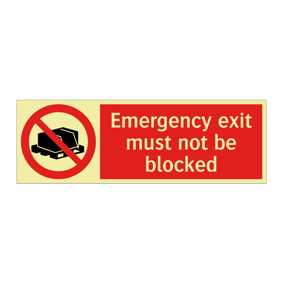 Emergency exit must not be blocked