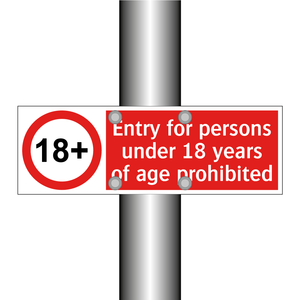 Entry for persons under 18 years of age prohibited