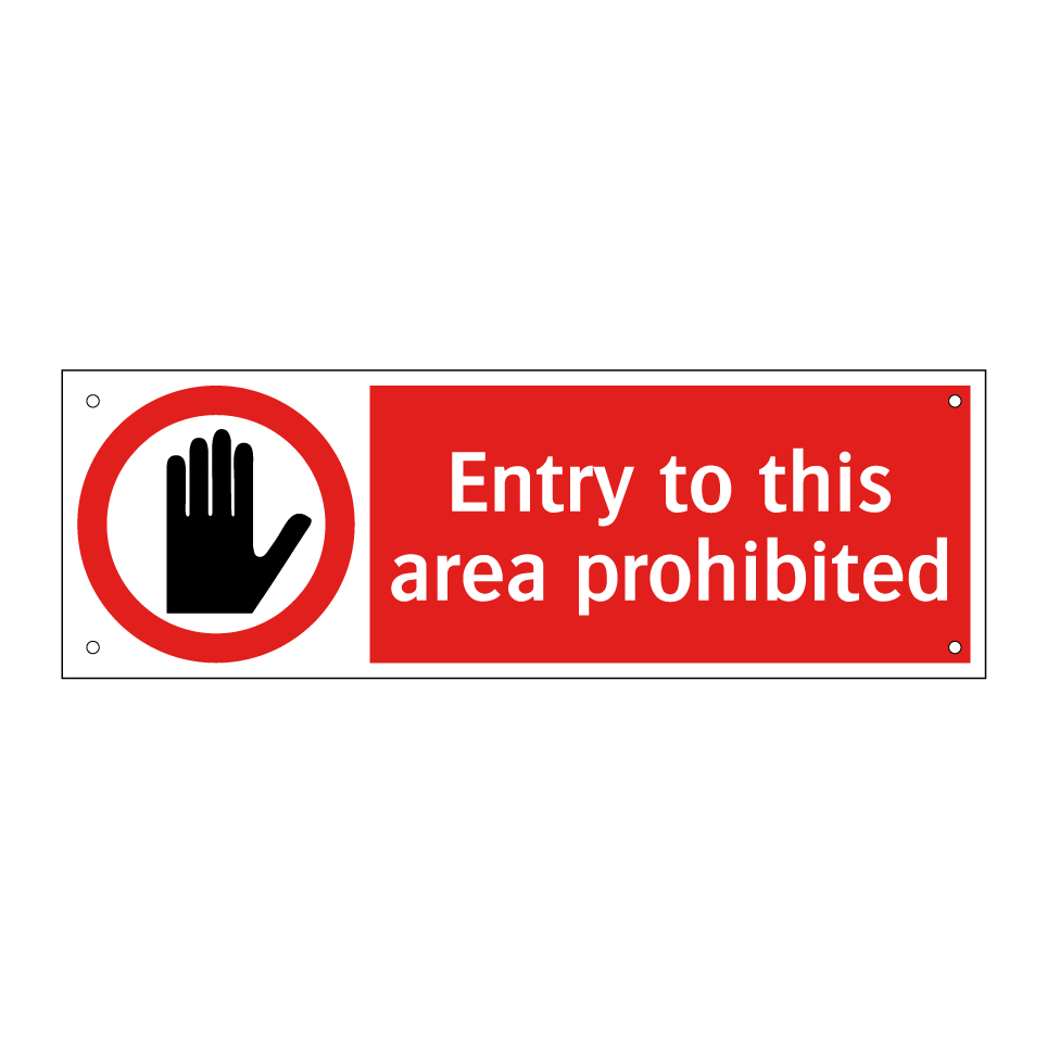 Entry to this area prohibited