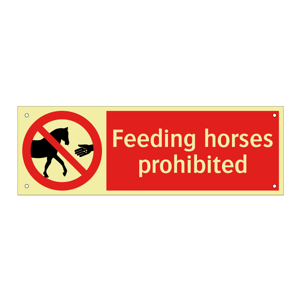 Feeding horses prohibited