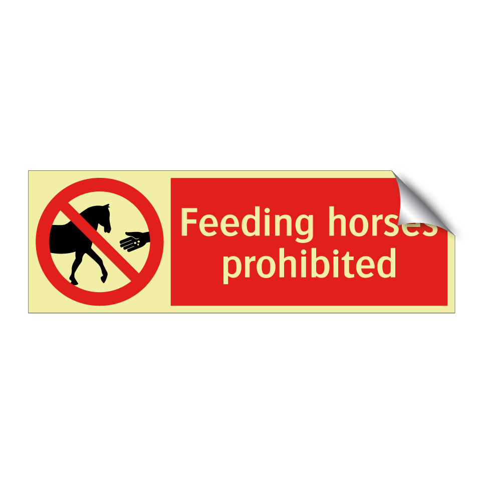Feeding horses prohibited