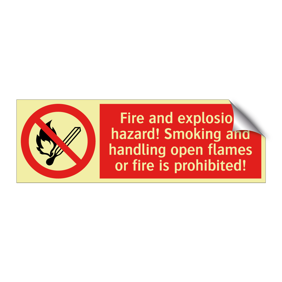 Fire and explosion hazard! Smoking and handling open flames or fire is prohibited!