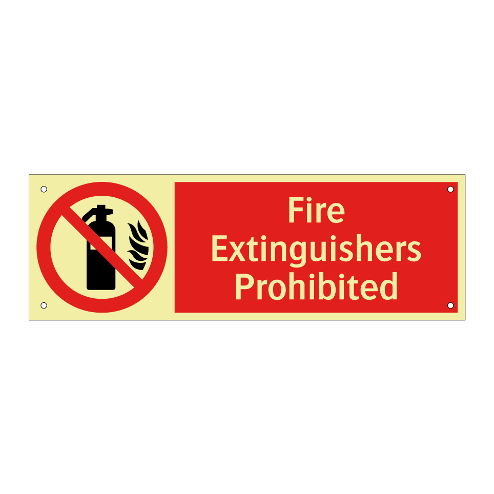 Fire Extinguishers Prohibited