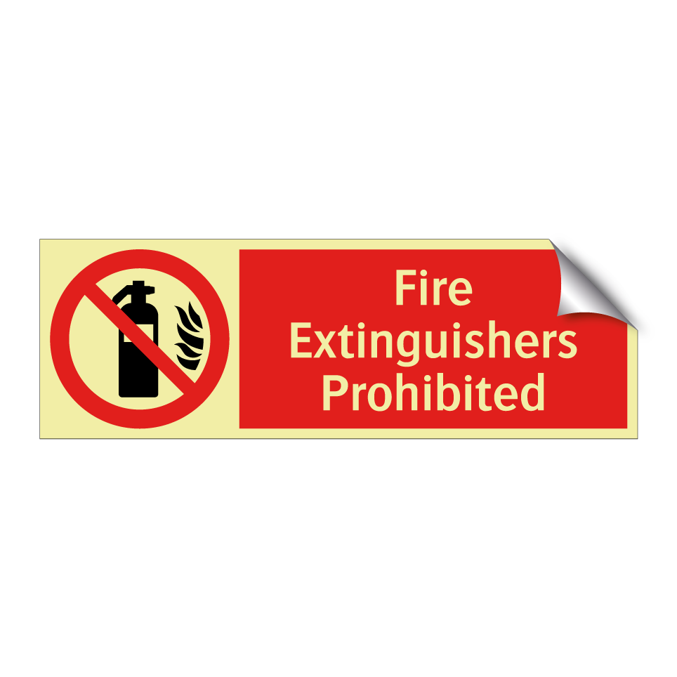 Fire Extinguishers Prohibited