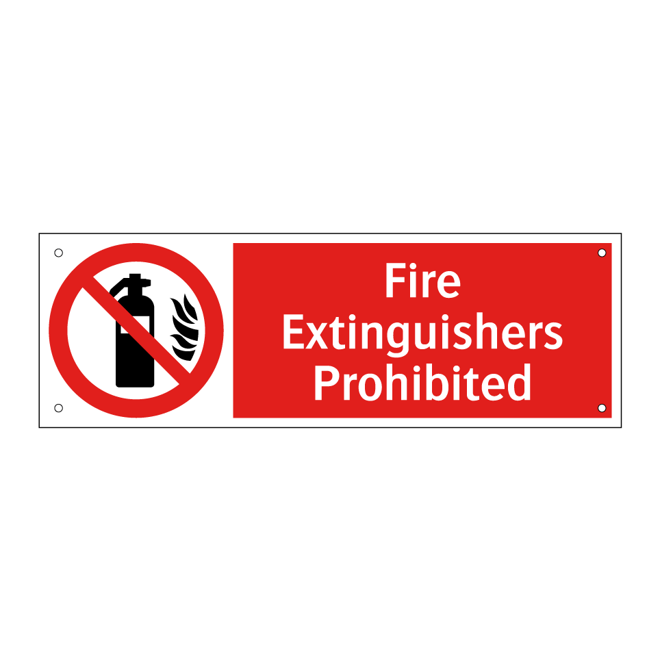 Fire Extinguishers Prohibited