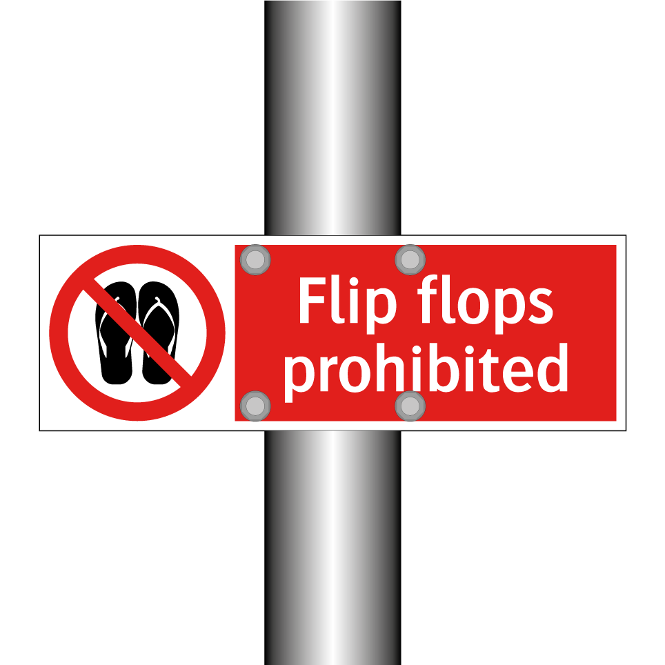 Flip flops prohibited