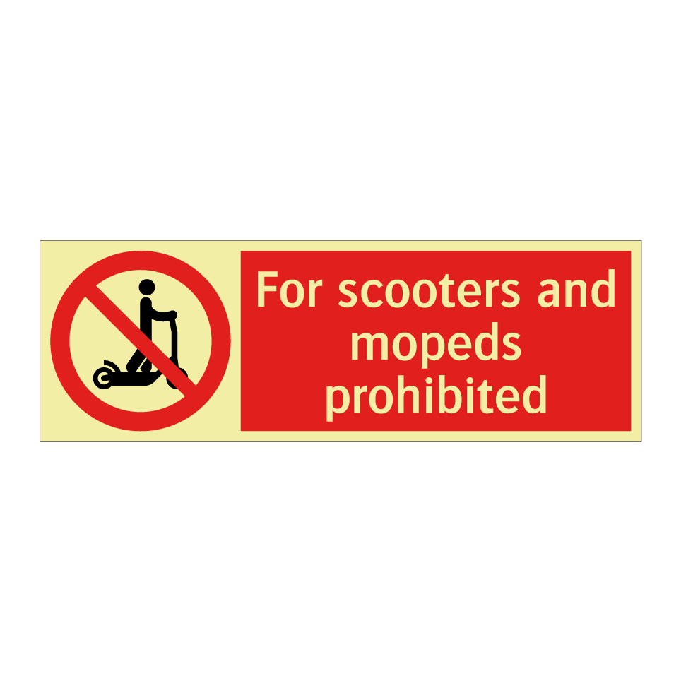 For scooters and mopeds prohibited