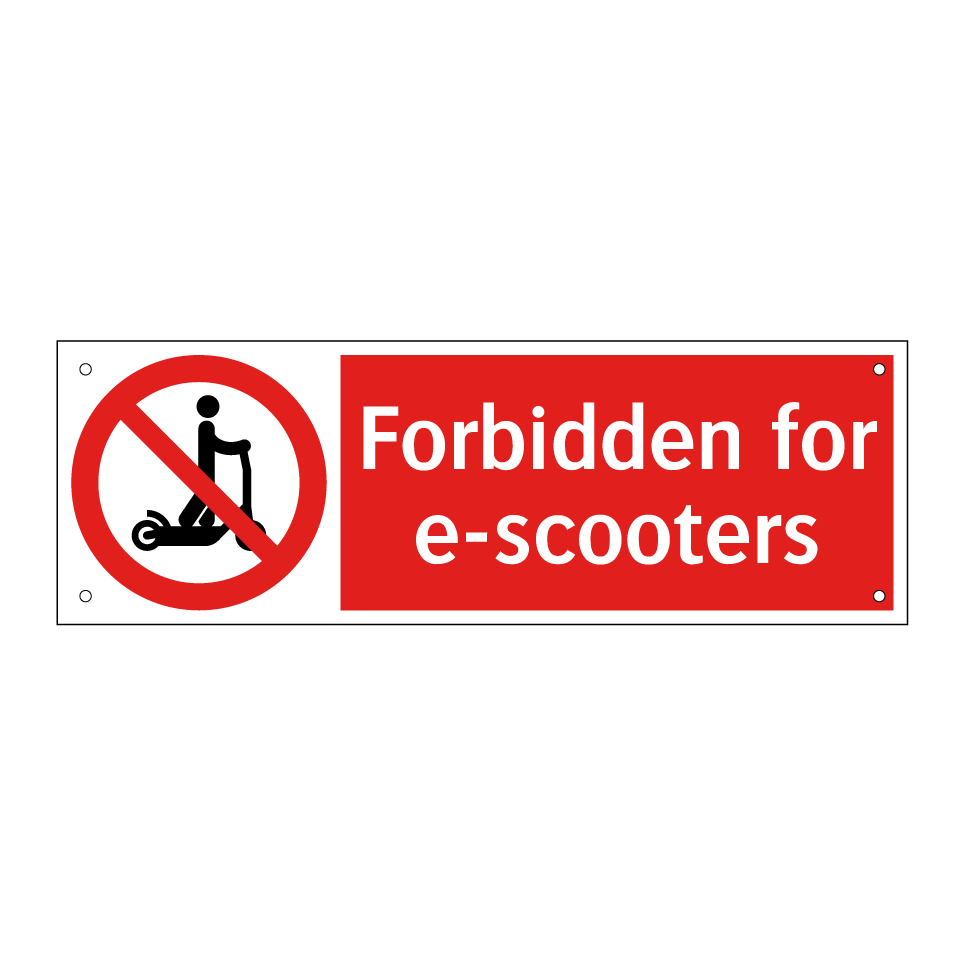 Forbidden for e-scooters