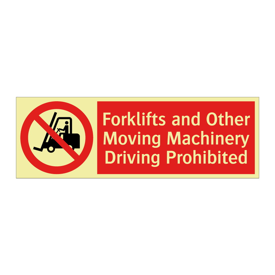 Forklifts and Other Moving Machinery Driving Prohibited