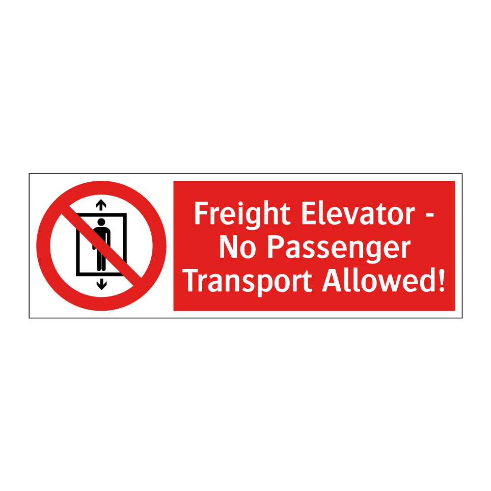 Freight Elevator - No Passenger Transport Allowed!