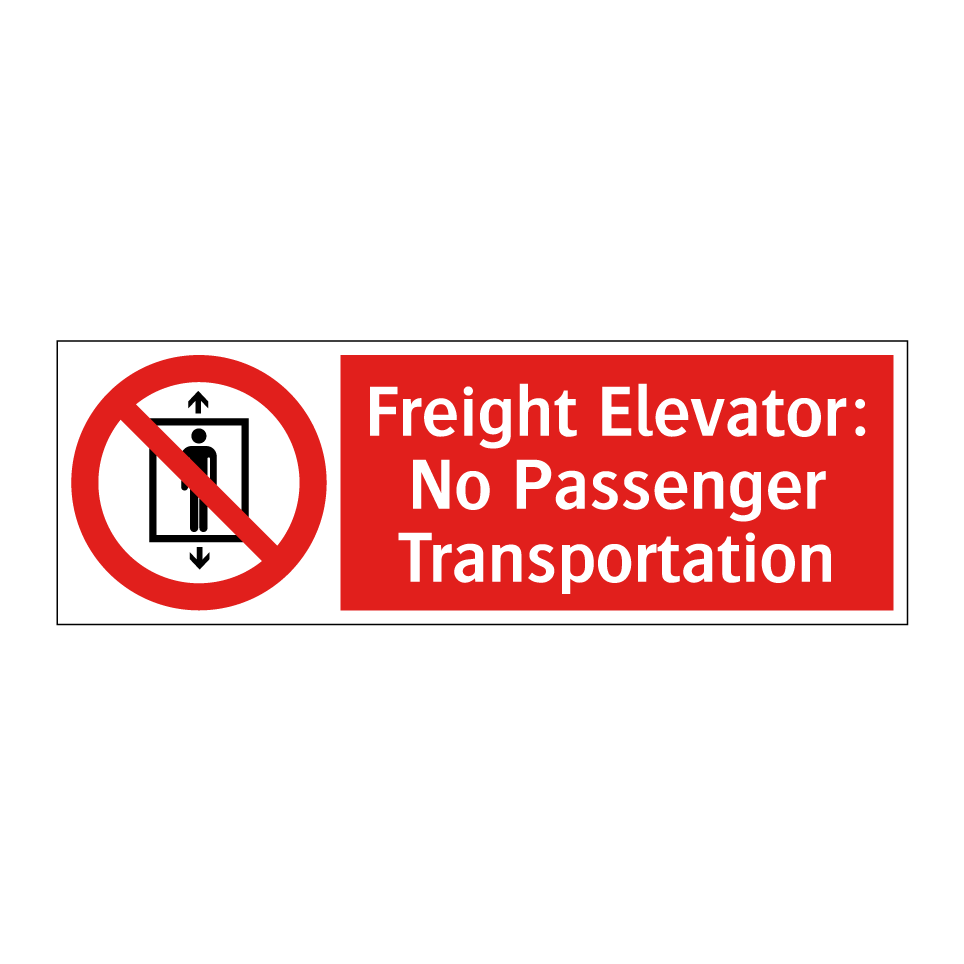 Freight Elevator: No Passenger Transportation