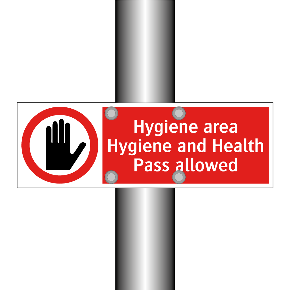 Hygiene area Hygiene and Health Pass allowed