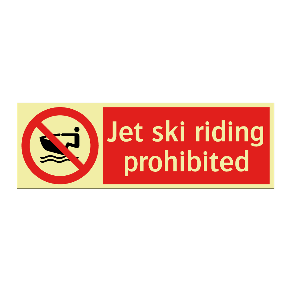 Jet ski riding prohibited