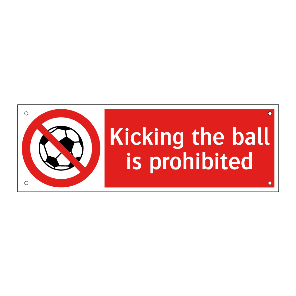 Kicking the ball is prohibited
