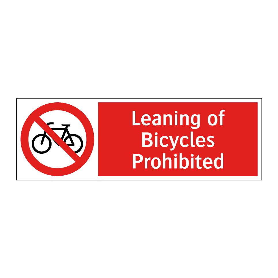 Leaning of Bicycles Prohibited