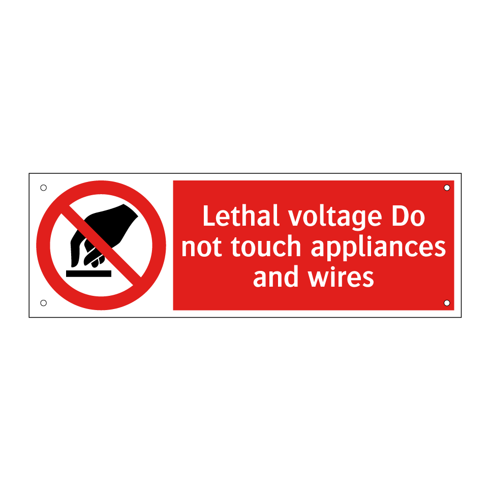Lethal voltage Do not touch appliances and wires