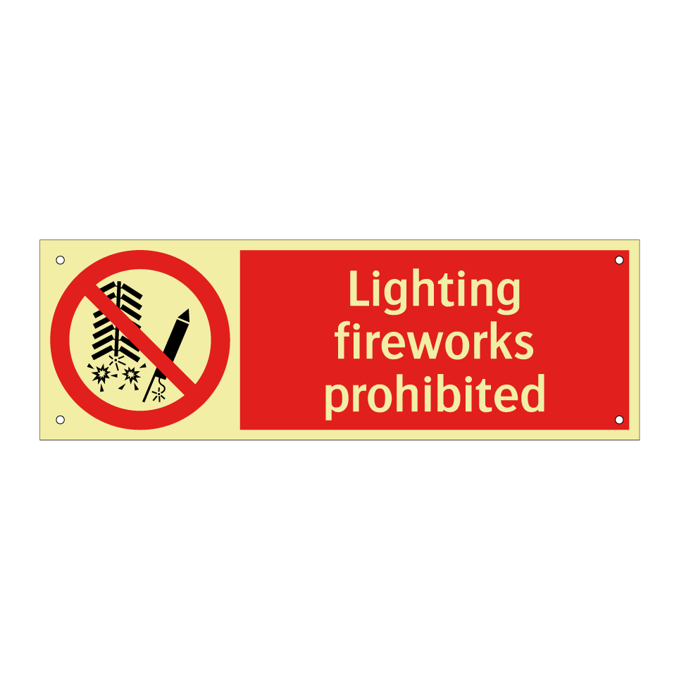 Lighting fireworks prohibited