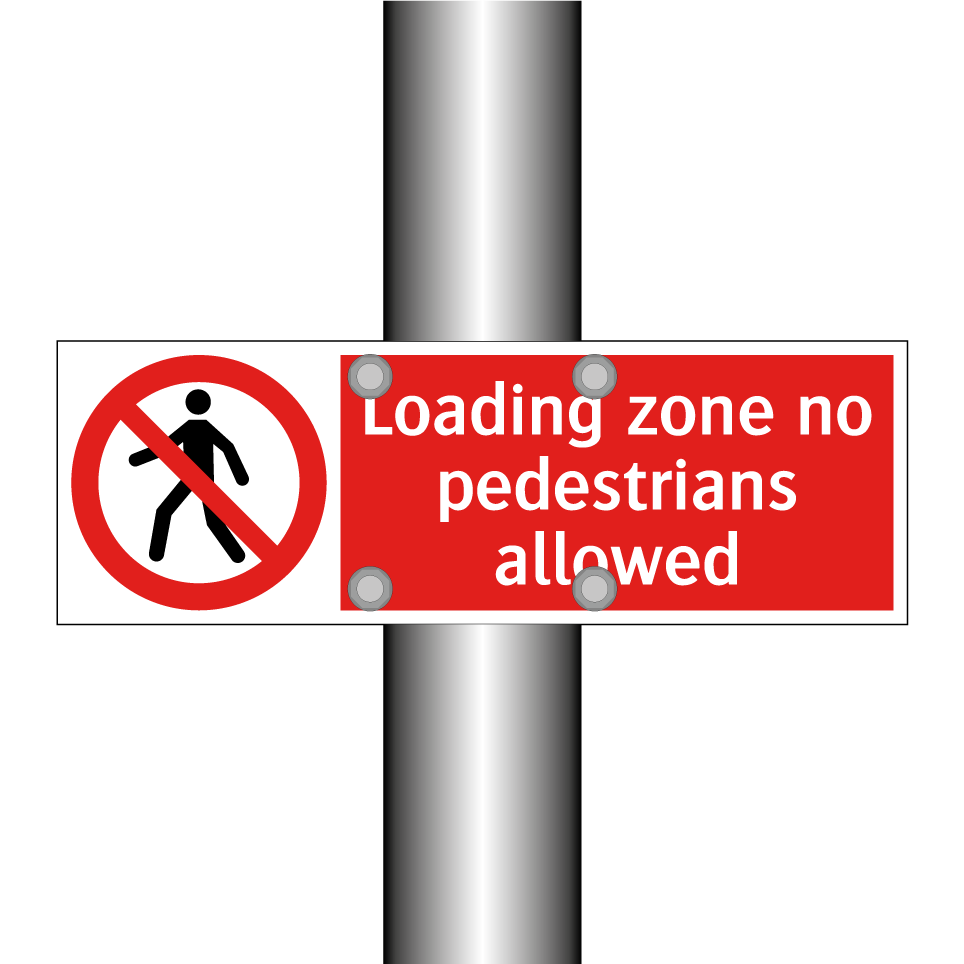 Loading zone no pedestrians allowed