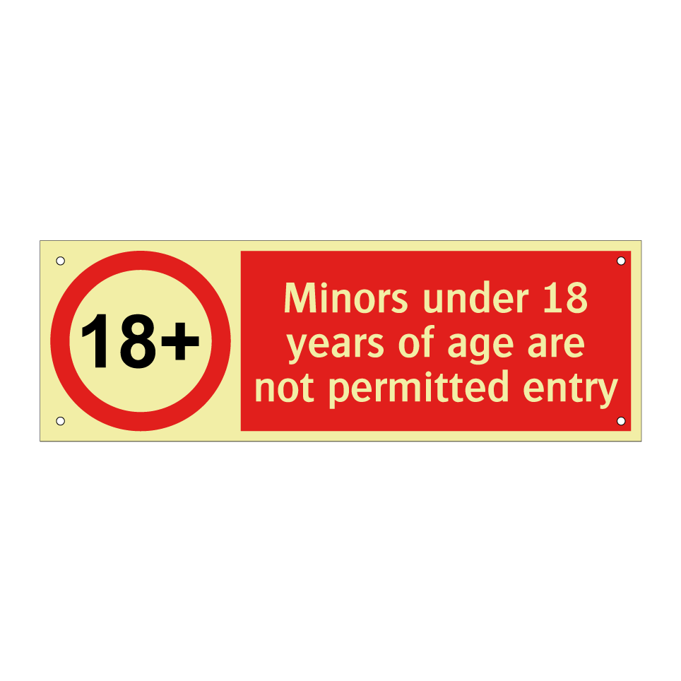 Minors under 18 years of age are not permitted entry