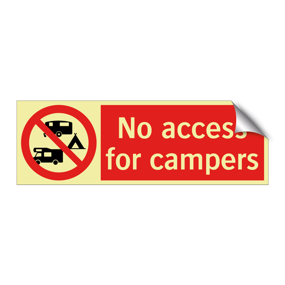 No access for campers