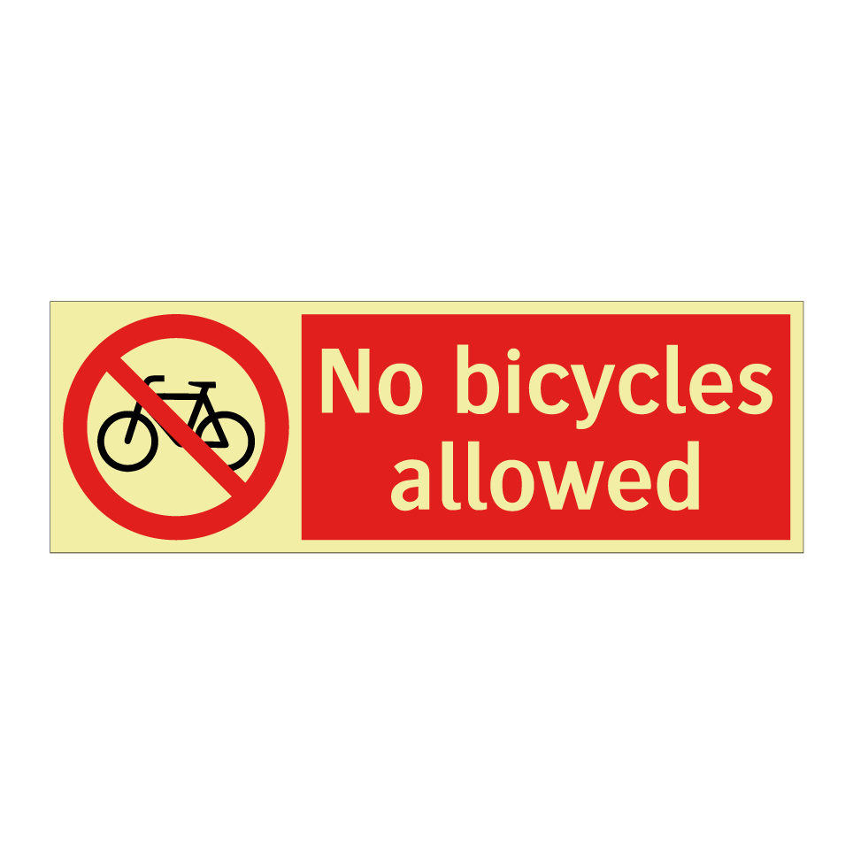 No bicycles allowed