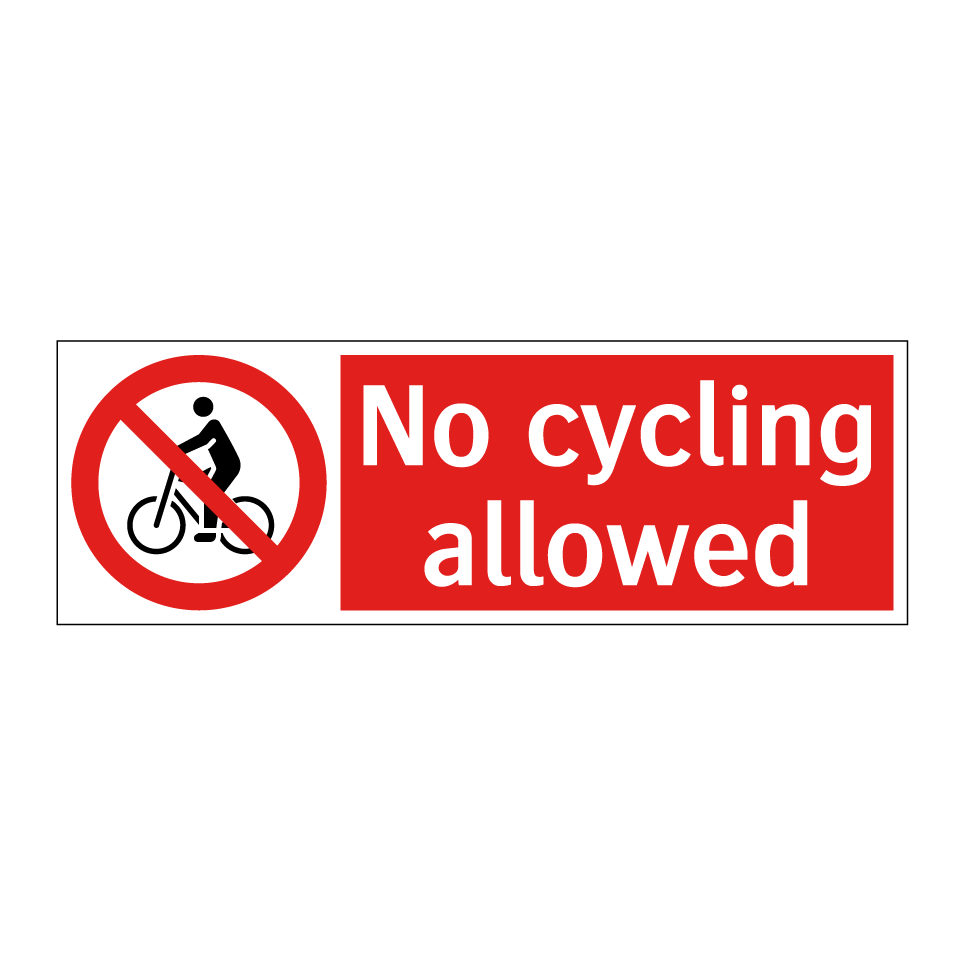 No cycling allowed