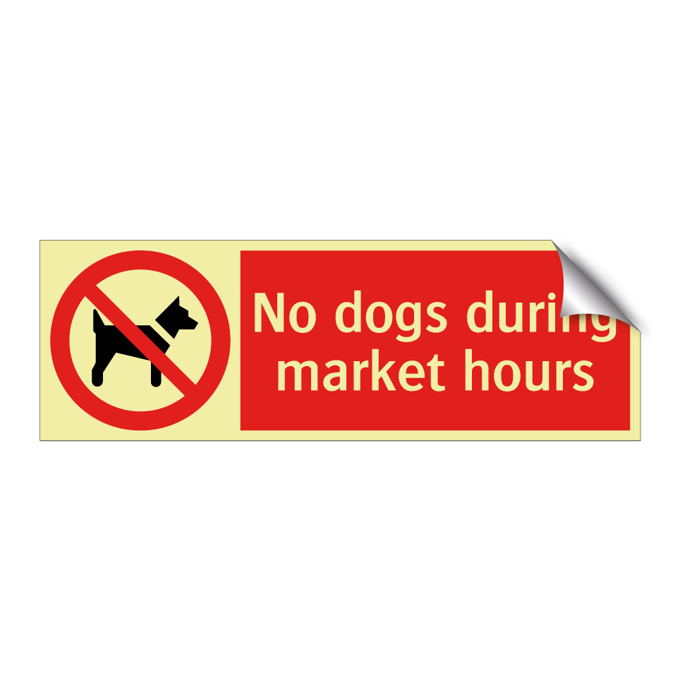 No dogs during market hours